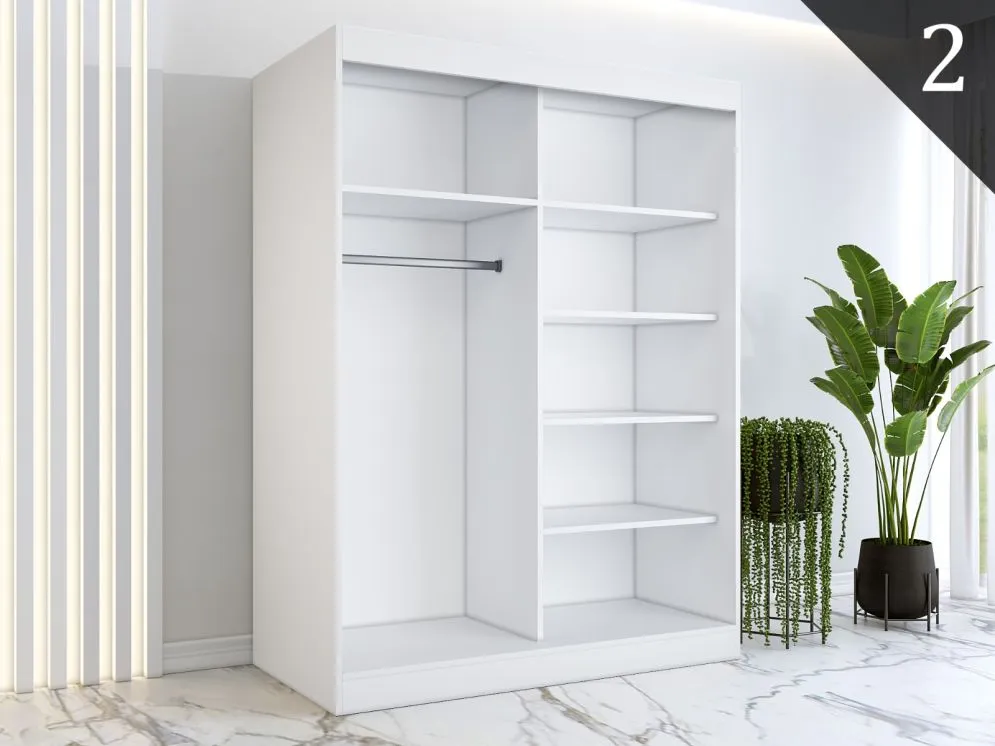 Korpus szafy MODUO COMFORT 150 dąb sonoma z półkami i drążkami | MIRAT. kolekcja MODUO COMFORT