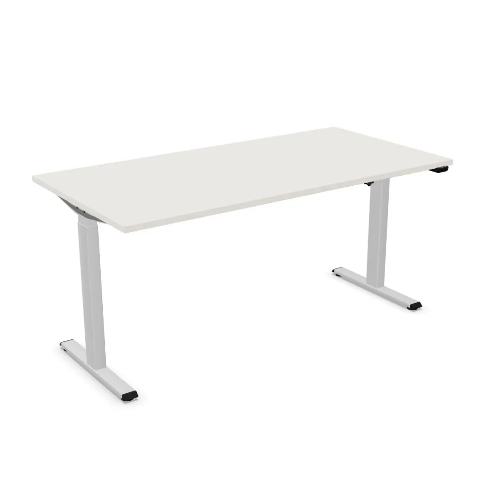 Biurko eCOMO 160x80cm platinum z regulacją nowoczesne I sklep meblowy MIRAT.