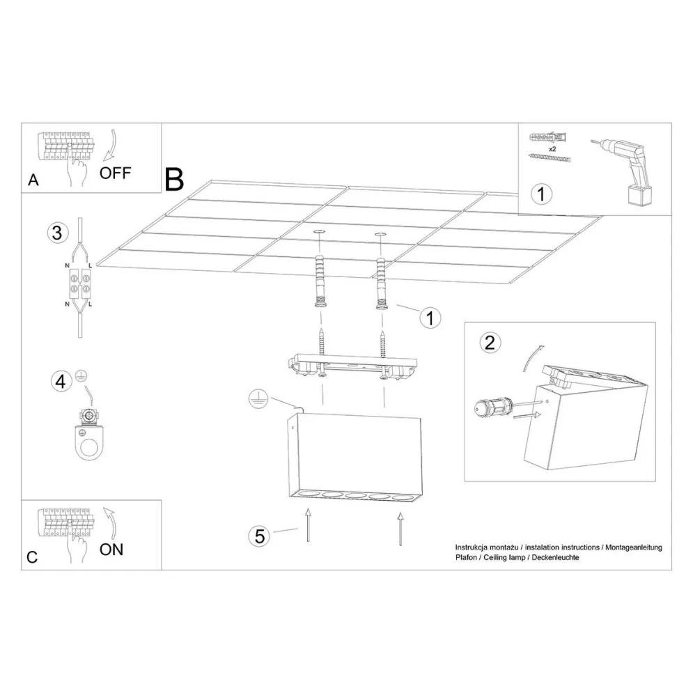 Plafon SOLE czarny LED | sklep MIRAT kolekcja sole