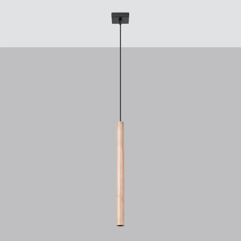 Lampa wisząca PASTELO 1 drewno | sklep MIRAT kolekcja pastelo