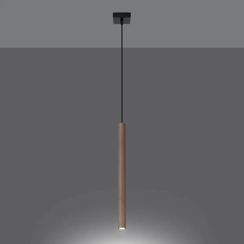 Lampa wisząca PASTELO 1 drewno | sklep MIRAT kolekcja pastelo