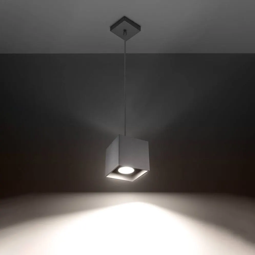 Lampa wisząca QUAD 1 szary | sklep MIRAT kolekcja quad
