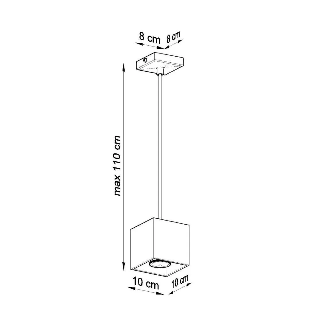 Lampa wisząca QUAD 1 szary | sklep MIRAT kolekcja quad