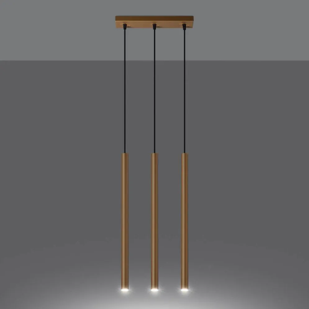 Lampa wisząca PASTELO 3L złota | sklep MIRAT kolekcja pastelo