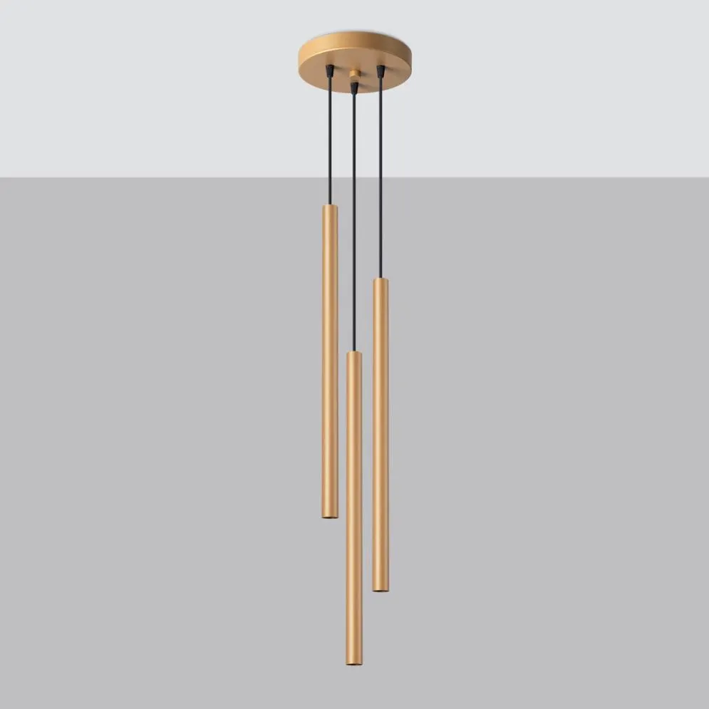Lampa wisząca PASTELO 3P złota | sklep MIRAT kolekcja pastelo
