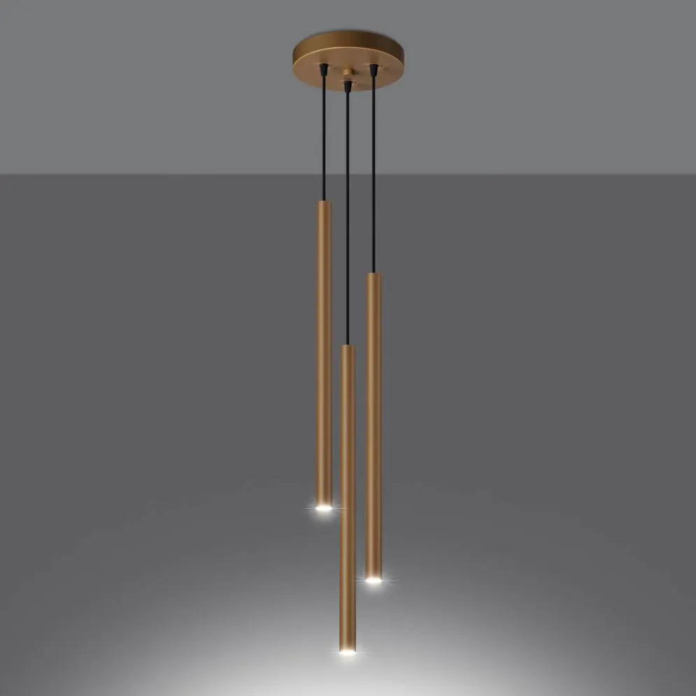 Lampa wisząca PASTELO 3P złota | sklep MIRAT kolekcja pastelo