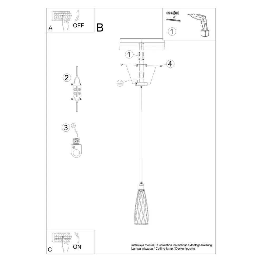 Lampa wisząca SUBA 1 czarna | sklep MIRAT  kolekcja suba
