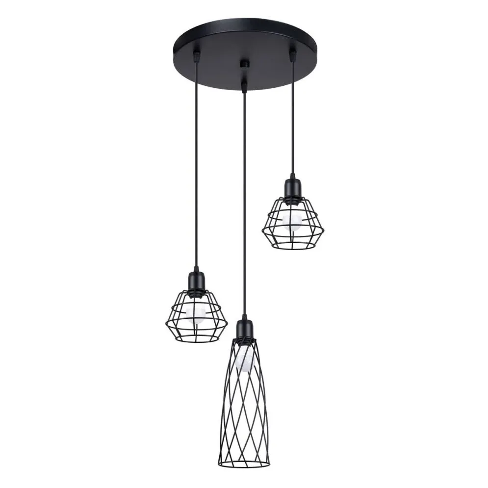 Lampa wisząca SUBA 3P czarna | sklep MIRAT  kolekcja suba