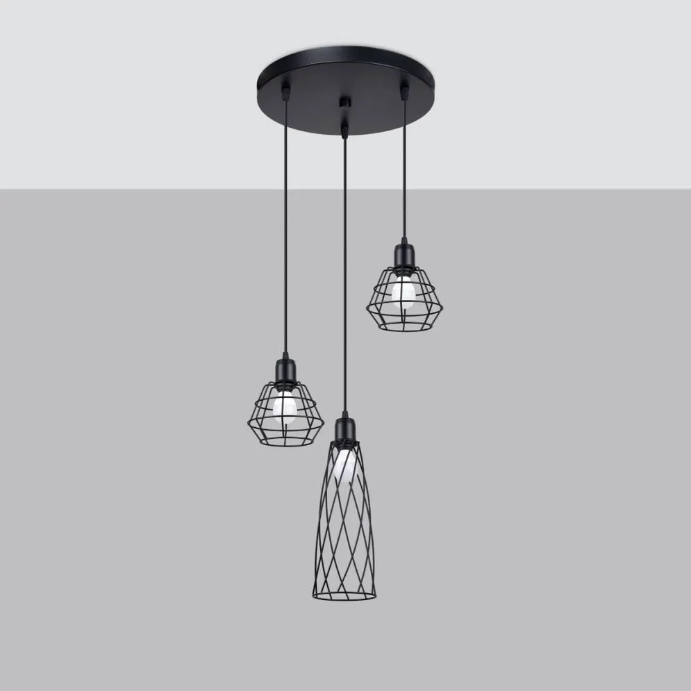 Lampa wisząca SUBA 3P czarna | sklep MIRAT  kolekcja suba