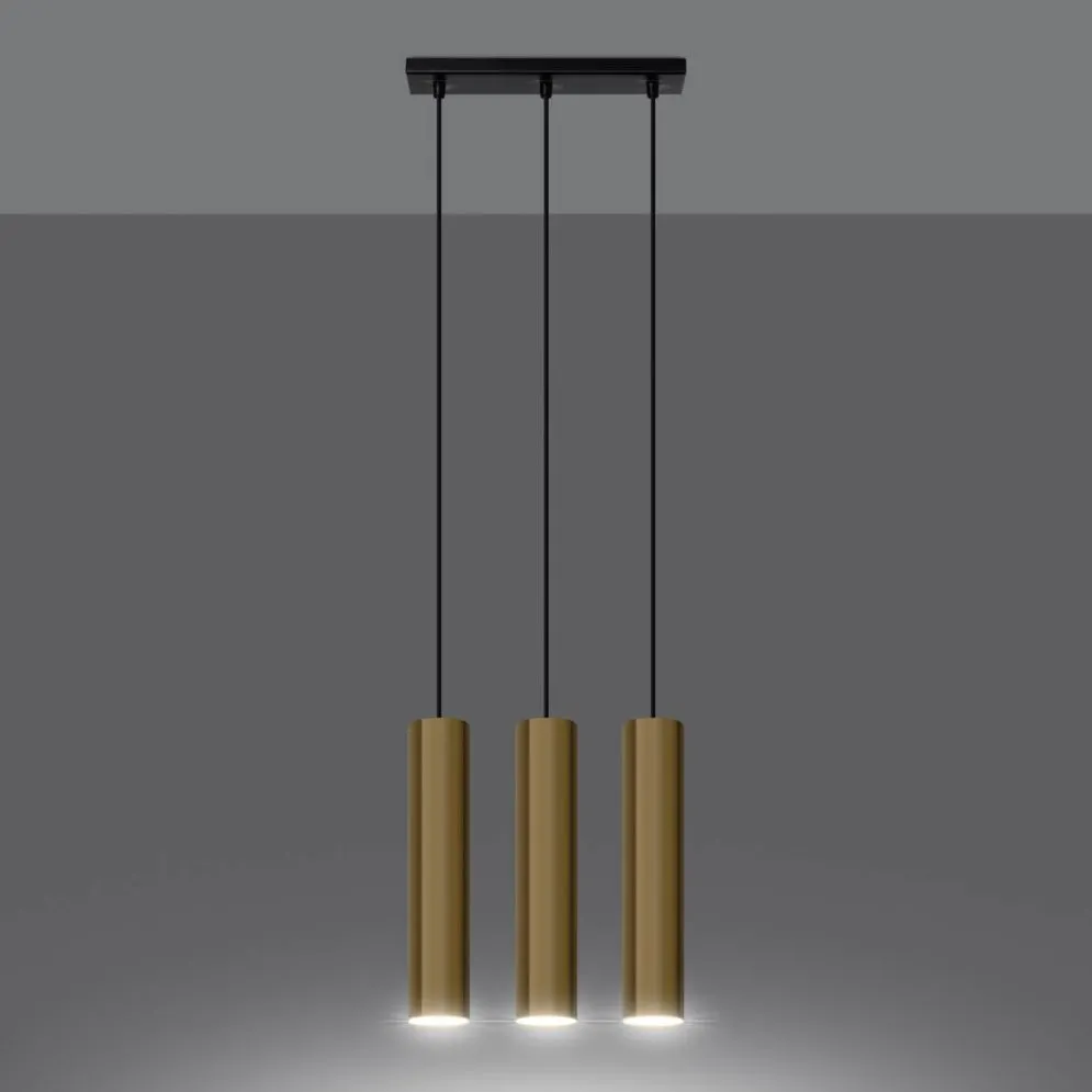 Lampa Wisząca LAGOS 3 złoty połysk | sklep MIRAT kolekcja lagos