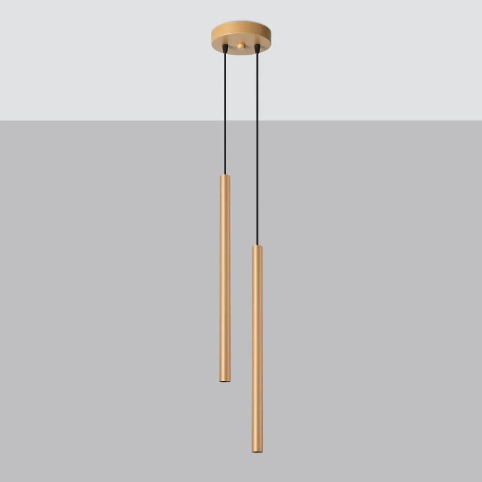 Lampa wisząca PASTELO 2 złota | sklep MIRAT kolekcja pastelo