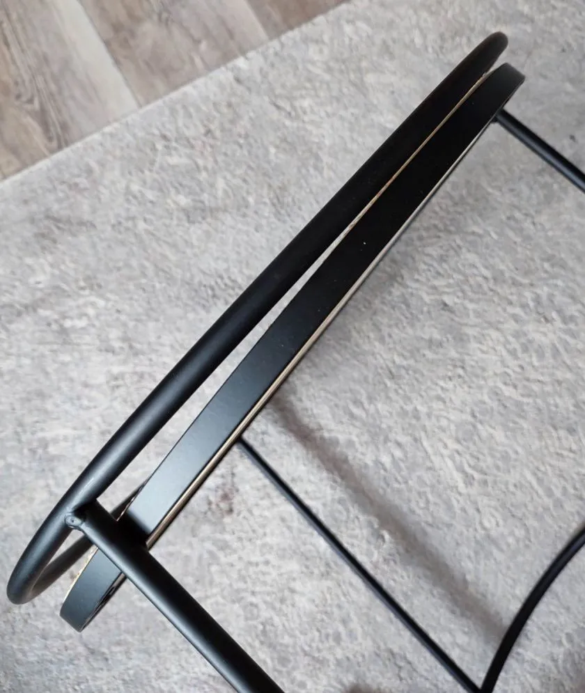 Ława MANADO okrągła na metalowej podstawie - outlet| MIRAT. styl LOFT