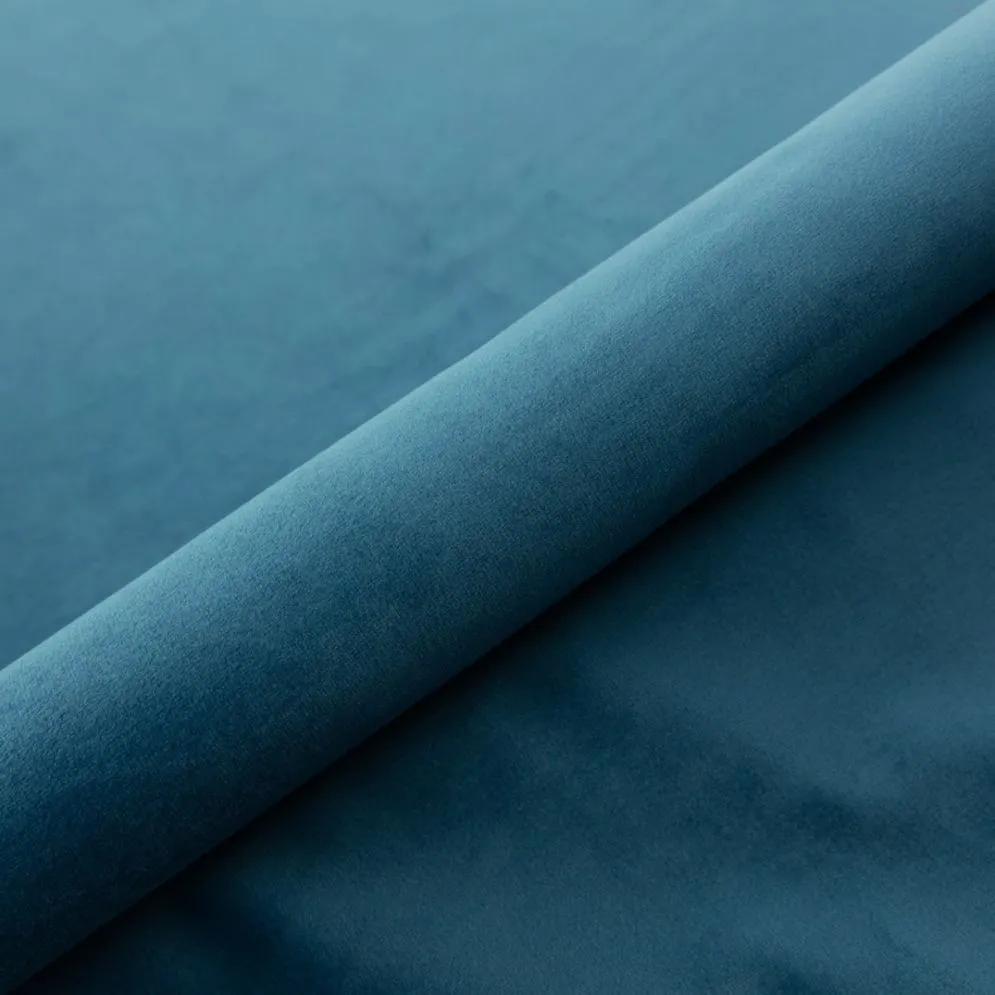 Łóżko kontynentalne JAGULA 90 ciemno niebieskie velvet tapicerowane młodzieżowe | MIRAT. w stylu GLAMOUR kolekcja