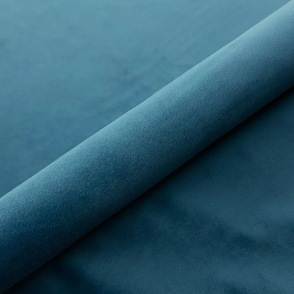 Łóżko kontynentalne MELROSE 160 ciemno niebieskie velvet z pojemnikiem i materacem | MIRAT. styl GLAMOUR