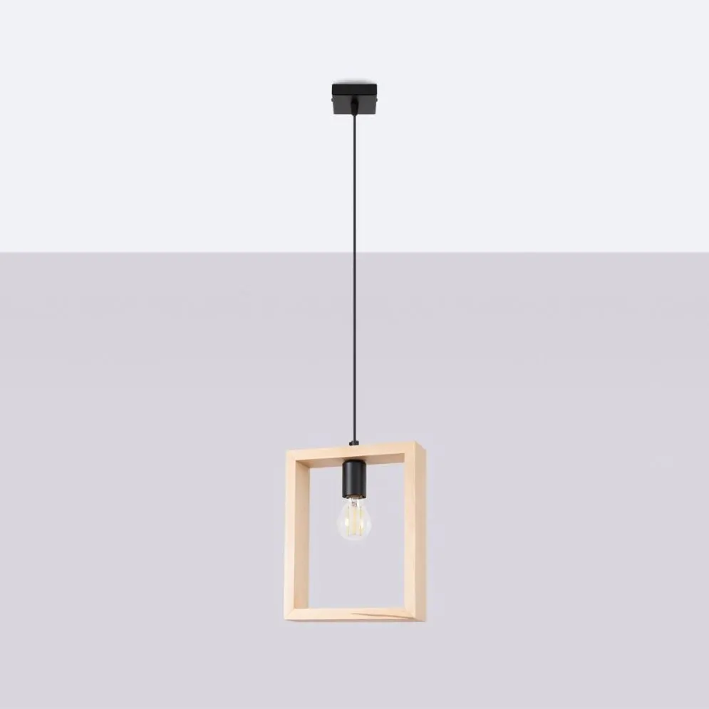 Lampa wisząca ARIES naturalne drewno | sklep MIRAT kolekcja aries