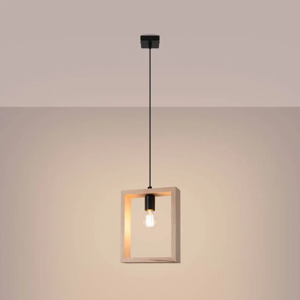 Lampa wisząca ARIES naturalne drewno | sklep MIRAT kolekcja aries