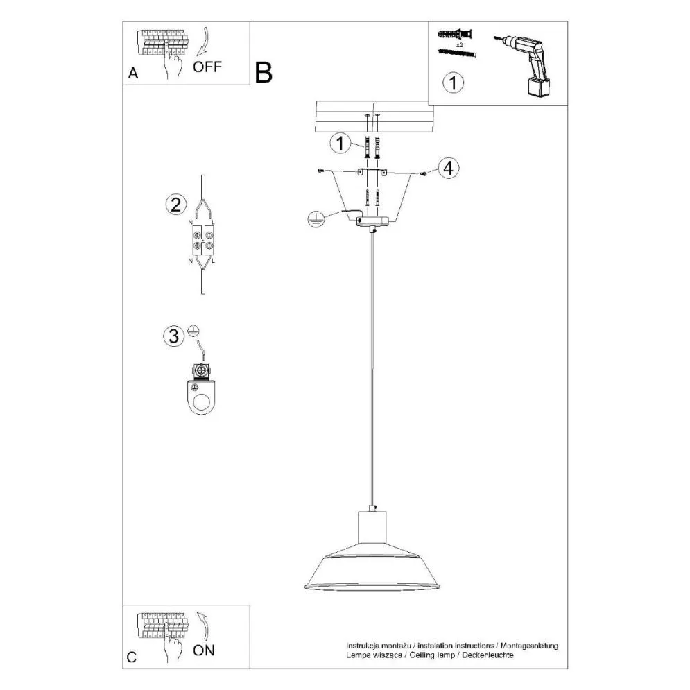 Lampa wisząca FANO czarna | sklep MIRAT kolekcja fano