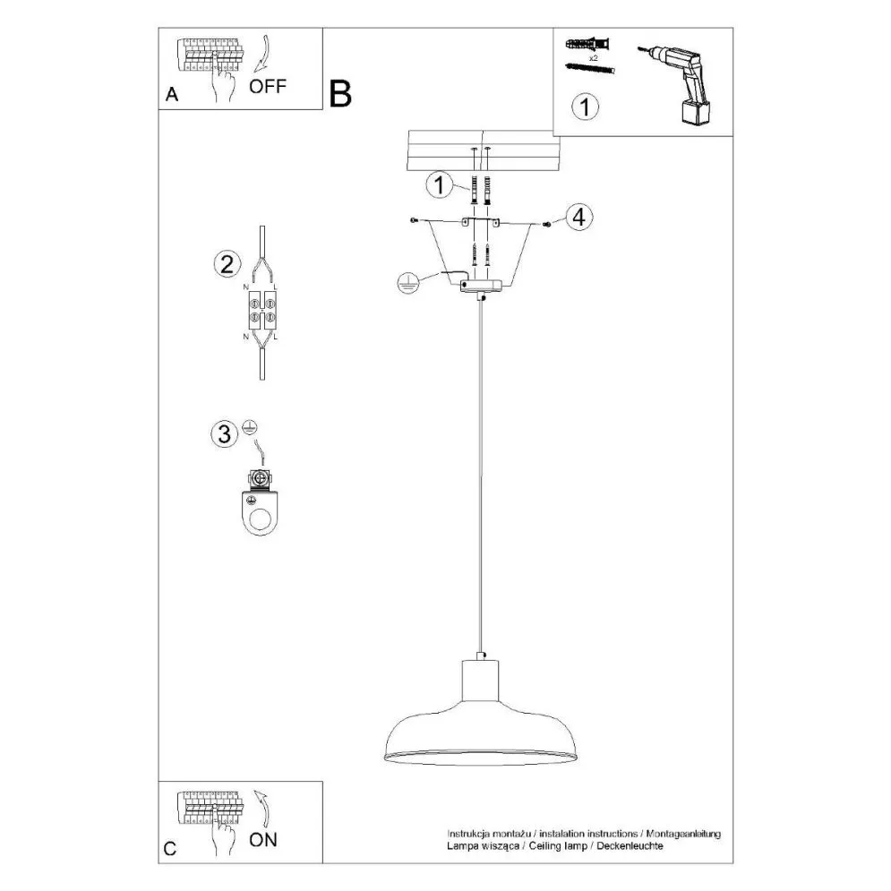 Lampa wisząca INDY czarna | sklep MIRAT kolekcja indy