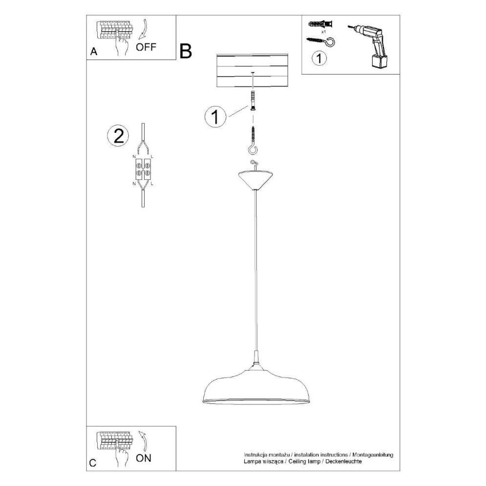 Lampa wisząca GINA biała | sklep MIRAT kolekcja gina