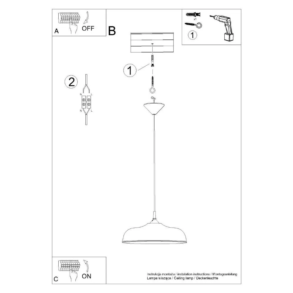 Lampa wisząca GINA czarna | sklep MIRAT kolekcja gina
