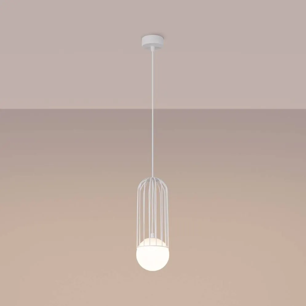 Lampa wisząca BRINA 1 biała | sklep MIRAT kolekcja brina
