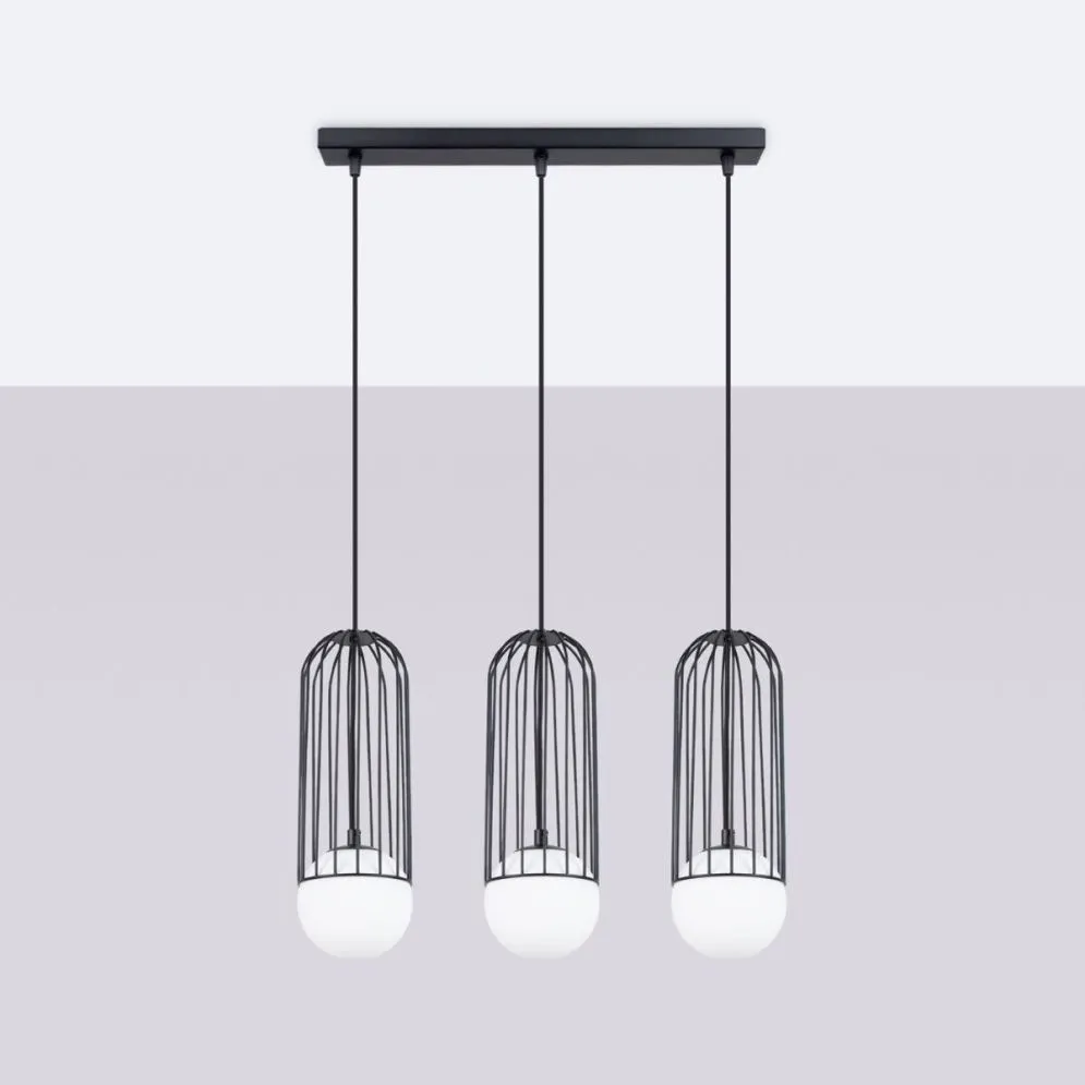 Lampa wisząca BRINA 3L czarna | sklep MIRAT  kolekcja brina