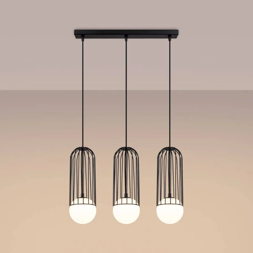 Lampa wisząca BRINA 3L czarna | sklep MIRAT  kolekcja brina