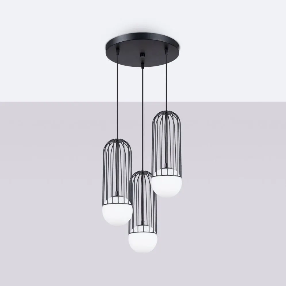 Lampa wisząca BRINA 3P czarna | sklep MIRAT kolekcja brina