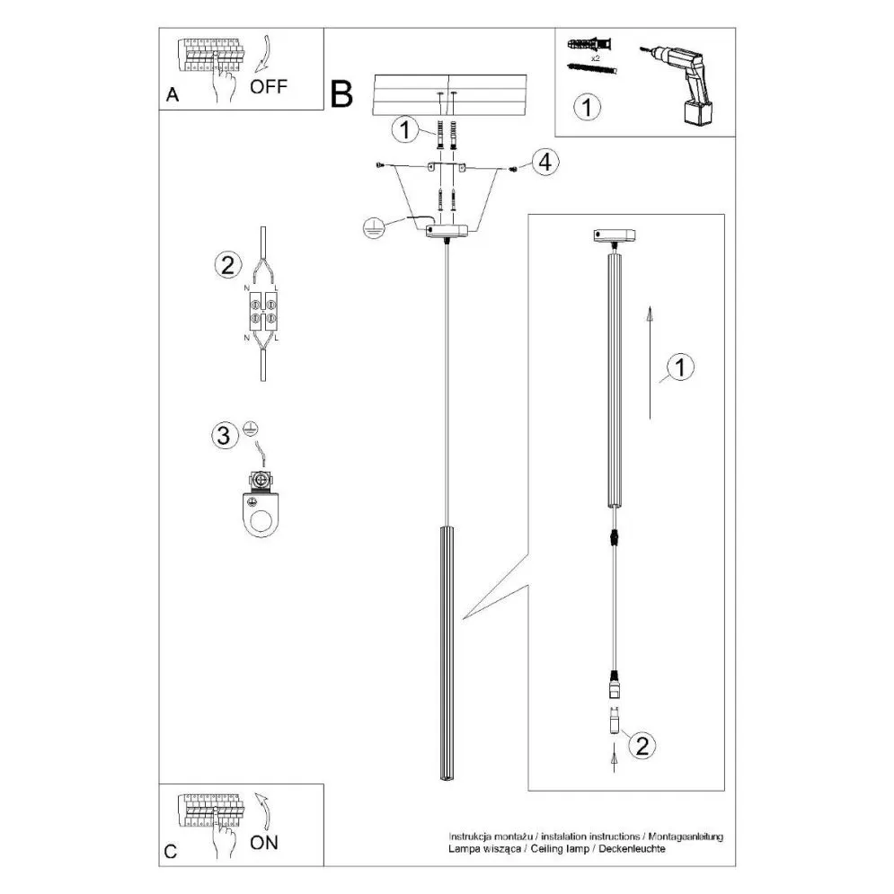 Lampa wisząca ARCHE 1 biała | sklep MIRAT kolekcja arche