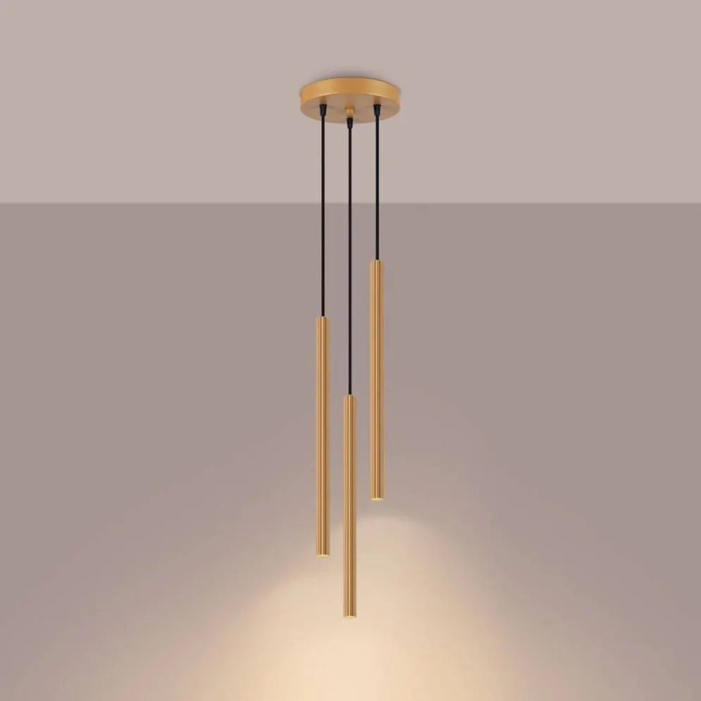 Lampa wisząca ARCHE 3P złota | sklep MIRAT kolekcja arche