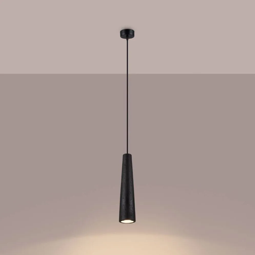 Lampa wisząca ELECTRA czarna beton | sklep MIRAT kolekcja electra