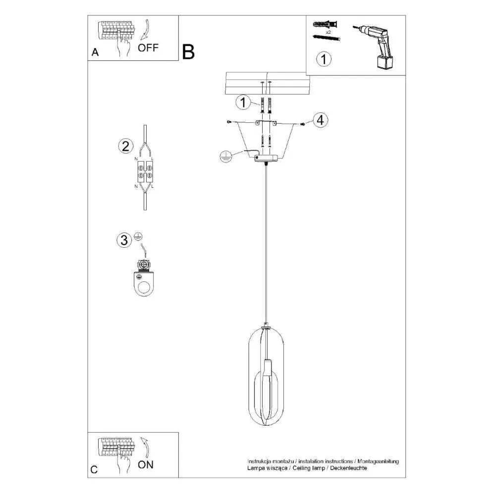 Lampa wisząca NICUS 1 biała | sklep MIRAT kolekcja nicus