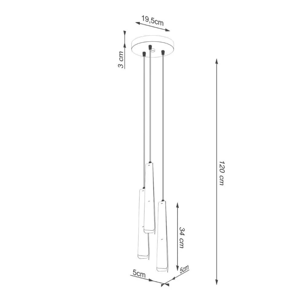 Lampa wisząca PRYSM 3P biała | sklep MIRAT  kolekcja prysm