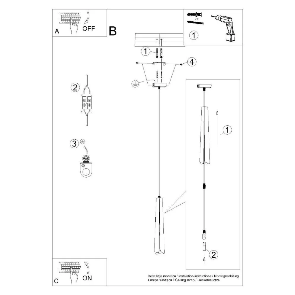 Lampa wisząca PRYSM 1 czarna | sklep MIRAT kolekcja prysm
