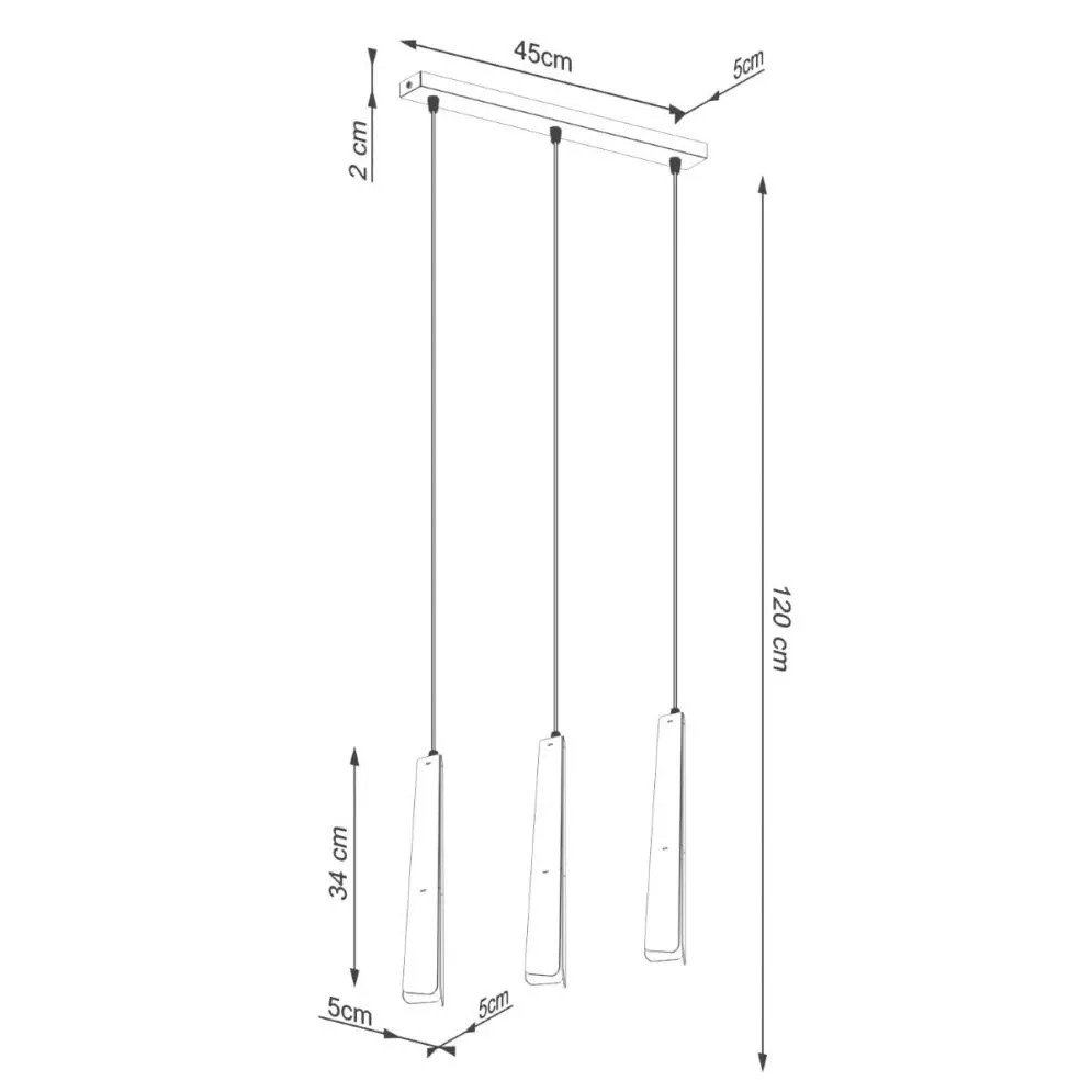 Lampa wisząca PRYSM 3L czarna | sklep MIRAT kolekcja prysm