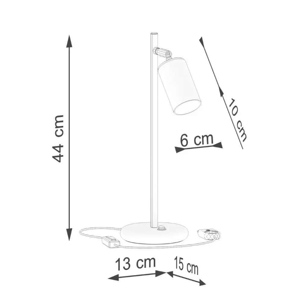 Lampa biurkowa WINX czarny/chrom | sklep MIRAT kolekcja winx