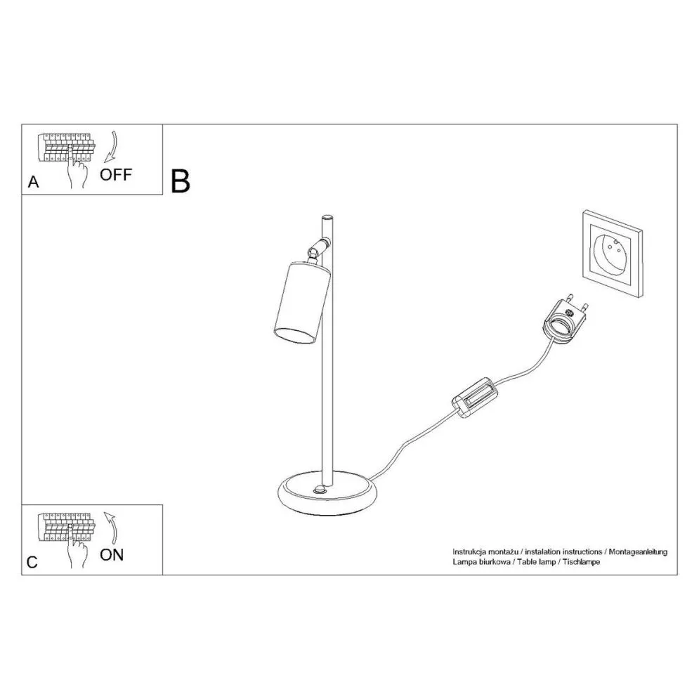 Lampa biurkowa WINX czarny/chrom | sklep MIRAT kolekcja winx