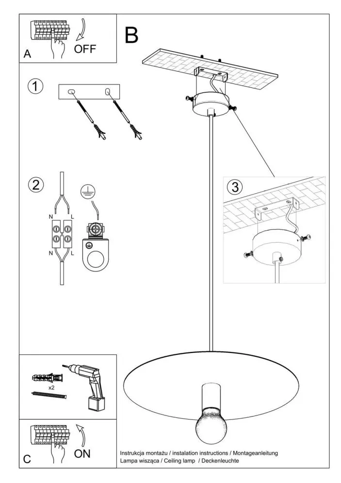 Lampa wisząca FLAVIO biała | sklep MIRAT kolekcja flavio