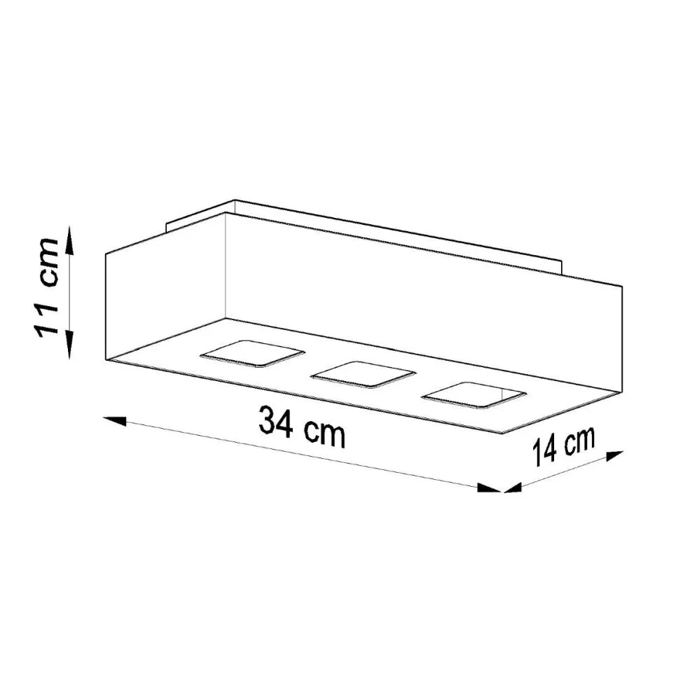 Plafon MONO 3 czarny | sklep MIRAT kolekcja mono