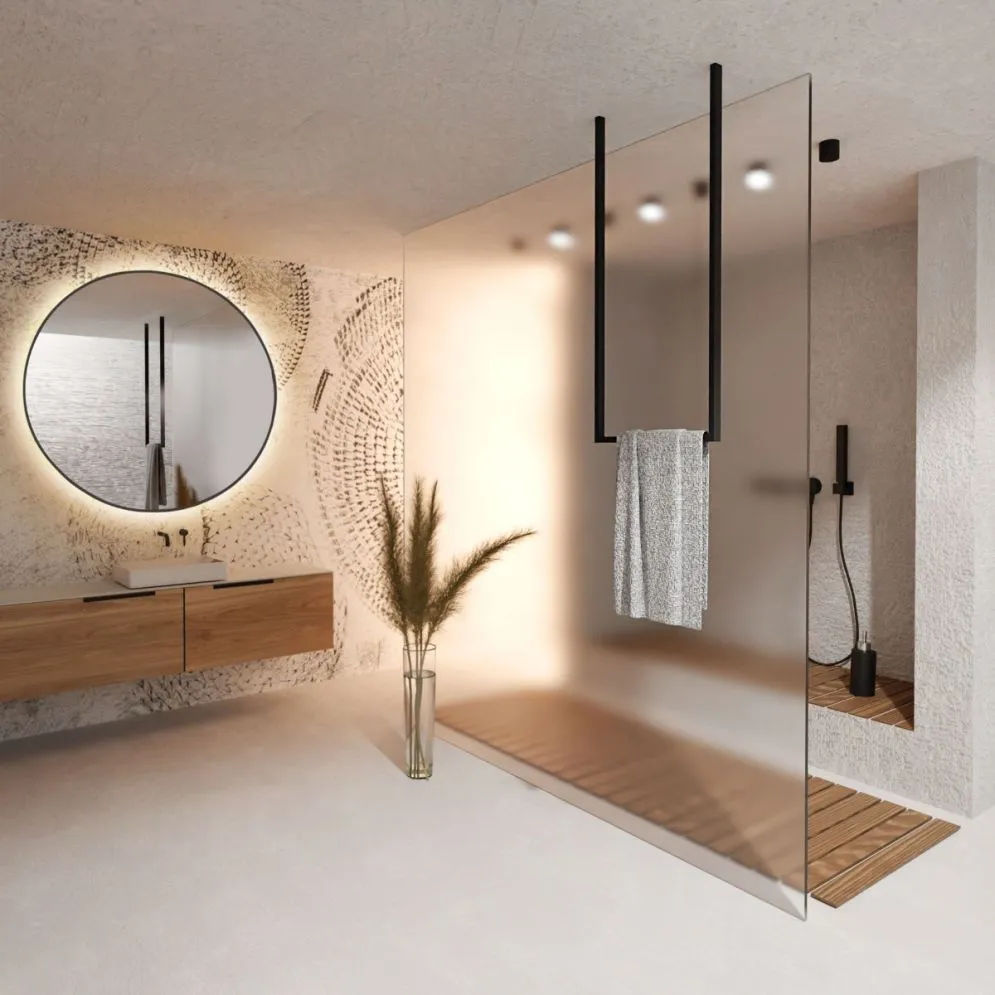Wieszak na ręczniki ARDE-04 czarny metalowy wiszący | MIRAT. w stylu LOFT kolekcja