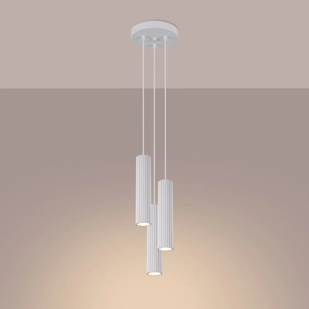 Lampa wisząca KARBON 3P biały | sklep MIRAT kolekcja karbon