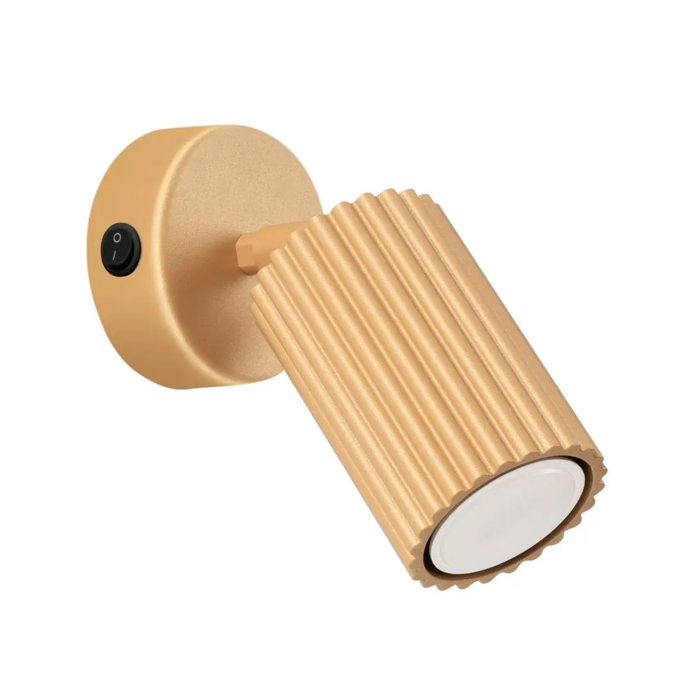 Kinkiet KARBON złoty z włącznikiem | sklep MIRAT  kolekcja karbon