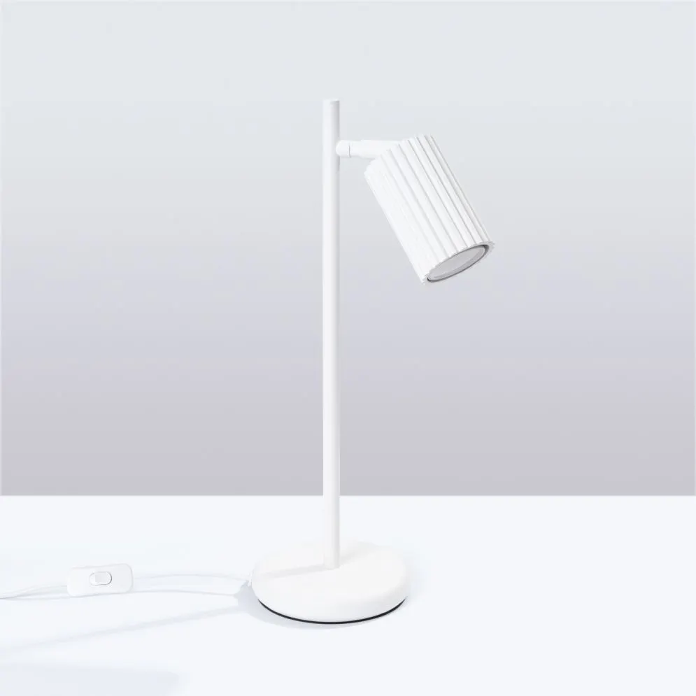 Lampa biurkowa KARBON biała | sklep MIRAT  kolekcja karbon