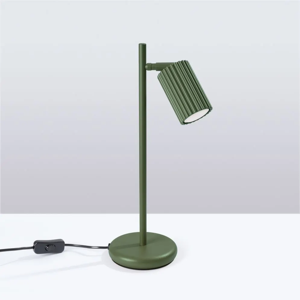 Lampa biurkowa KARBON zielona oliwka | sklep MIRAT  kolekcja karbon