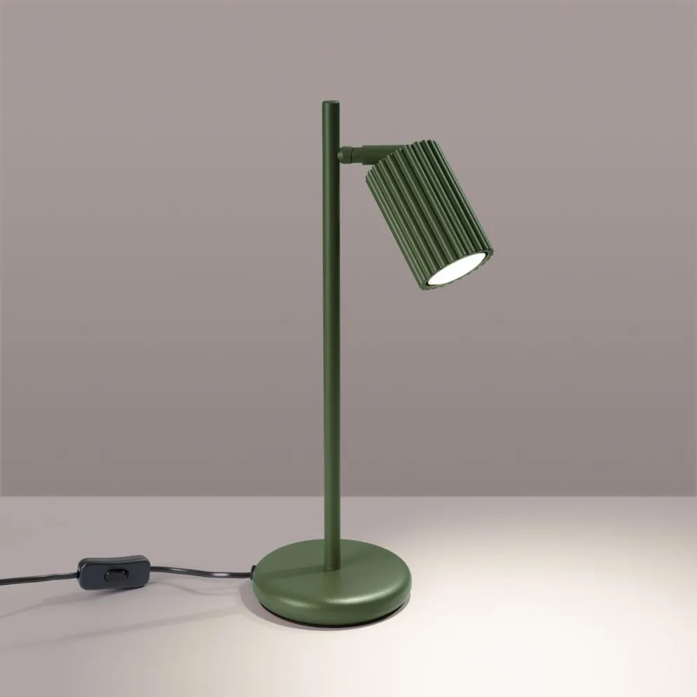 Lampa biurkowa KARBON zielona oliwka | sklep MIRAT  kolekcja karbon