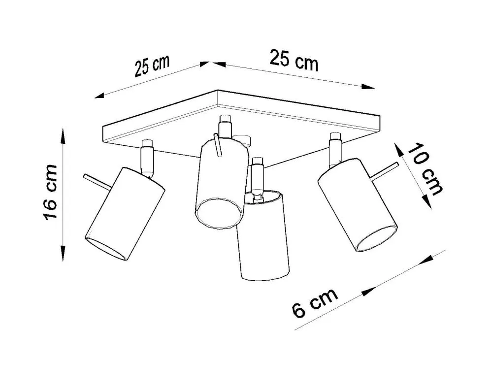 Plafon RING 4 chrom | sklep MIRAT  kolekcja ring