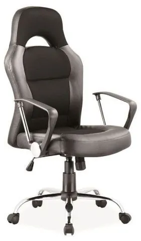 czarny fotel obrotowy do biurka Q-033