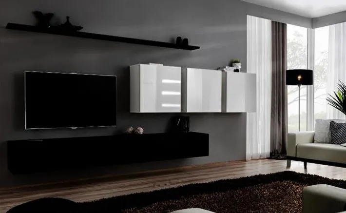 Meblościanka SWITCH VII na wysoki połysk nowoczesna | MIRAT. w stylu kolekcja SWITCH