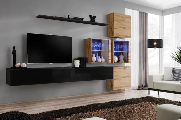 Meblościanka SWITCH XIX modułowa na wysoki połysk | MIRAT. w stylu kolekcja SWITCH