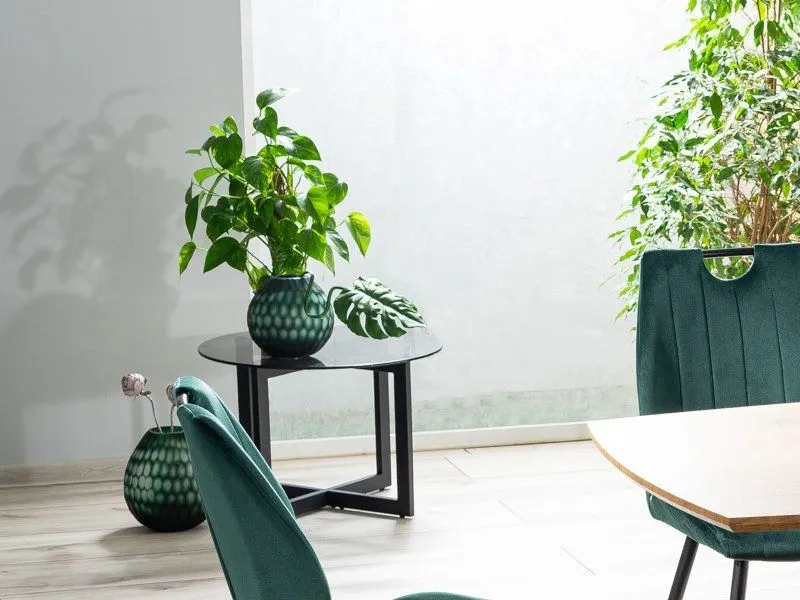Ława ALMERIA B czarna szklana do salonu | MIRAT. w stylu LOFT kolekcja